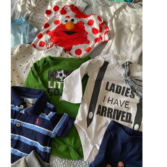 0-3 months baby boy tops and pants bundle - Picture 2 of 3